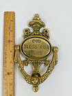Antique Door Knocker Brass Victorian Festoon   Rose Buds 2 Pc God Bless Our Home