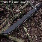 Heavy Duty Machete 24  Full Tang 420 Stainless Steel Blade With Sheath