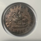 1857 Bank Of Upper Canada Half Penny Token  Brilliant Tone   Rare Detail          