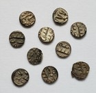 1800s India Princely States Silver Fanam - Lot Of 10 Pieces - Sku-f6701