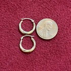 14k Yellow Gold Fancy Baby Hoop Earrings a1