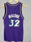 Vintage Utah Jazz Karl Malone Jersey  32 Purple Champion Jersey Youth L 