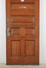 Antique 7 Panel Chestnut Wood Entry Door 83 375 X 35 625 In 