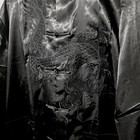 Ma Ru Long Xl Black Silk Satin Dragon Tangzhuang Jacket Chinese Taiwanese Tang
