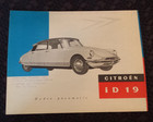 Vintage - Citroen Id 19 Sales Brochure  english Language 