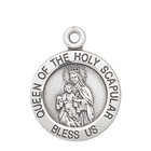  925 Sterling Silver Holy Scapular Medal Pendant Necklace  18  Chain Made In Usa