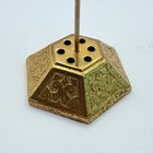 Brass Vtg Receipt Paper Spike Store Hotel Desk Accessory Paper Holder 7 t