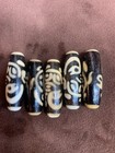 5pcs Rare Excellent Tibetan Old Natural Agate Dzi  snake  Beads           