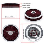 New For Sbc Bbc High Flow 14  X 3  Round Thru Washable Air Cleaner W  Chrome Lid