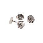 100 Economy Silver Brass Tie Tacks Tacs Pins W  Backs 10mm Pad X 8mm Post
