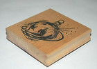 Rubber Stamp Christmas Tree Holiday Ornament Wood Mounted Artsy Magical Ooak Twi