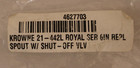 Krowne 21-442l-6 - 6  Long Replacement Spout With Shut-off Valve - Chrome