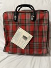 Vintage Plaid Aladdin Picnic Set Thermos Bottles   Lunch Box Red Quart Tote Bag