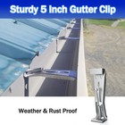 Quick Screw Gutter Hangers 5 Inch- 100 Pack Gutter Support Bracket Hidden Gut   