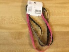 Scunci No Slip Grip Head Bands - Rubber  3 Bands   2010  Pink Black Blue