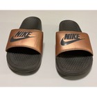 Nike Benassi Jdi Slides Mens 10 Metallic Bronze Black Sandals 343881  Athletic