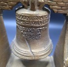 Vintage Cast Iron Liberty Bell Bookends  Sold As Set  Heavy 
