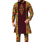  Dashiki Long Shirt And Pants African Print Clothing Patchwork Men Suit Wyn1858