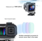 Waterproof Case With Dive Filters For Gopro Hero 13 12   11 10   9 Black  196 Fe
