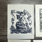 Set Of 9 Vintage Ex Libris Bookplates  Antique Engraved Book Plates