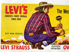 1945 Wwii Levi s Jeans Western Themed Levi Strauss Blotter Card Buy War Bonds