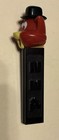 Vintage Pez Puzzy Cat Dispenser No Feet Black Derby Hat Red Head Austria 1970s