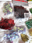 Large Lot Metallic Shape Confetti   Snowflake Sequins