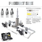 Mortise Lock Jig Door Lock Hole Opener Kit 18 22 25mm Cutter Blades Wooden Doors