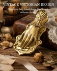 Vintage Gold Metal Hand Journal Clip Antique Book Page Holder Cute Paper Clips