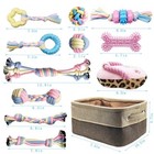 Puppy Chew Toys For Small Dogs - Teething Toys With Rope Balls  Interactive C   