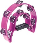 Half Moon Musical Tambourine Double Row Metal Jingles Hand Held Percussion Drum