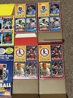 Empty Baseball Boxes And Empty Wax Packs Uncut Player Cards On Boxes 