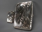 Solid Silver Match Holder   Cigarrete Case Art Nouveau Stamped Vesta Safe