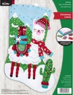 Bucilla Felt Applique Stocking Kit - Christmas Llama 18 