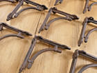 12 Shelf Brackets Corbels Wall Cast Iron Small Rustic Farmhouse 4 3 8  X 4 3 8 