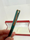Sheaffer Green Fountain Pen With Box   Roller Pen Refill Cartridge  read 