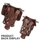 Billiard Pool Table Pocket Replacements Dk Brown Diamond Pattern Pu Leather 6 Pc