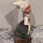 Handmade Scandinavian Norwegian Hand-carved Wooden Figurine 1969 Folk Art Unique