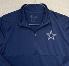 Nike Dallas Cowboys Nfl Team Apparel Dri-fit 1 4 Zip L Men s Large Navy Blue