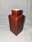 Antique Chinese Red Vase Rectangular Porcelain Kangxi Mark 1662-1722  6 In  5800