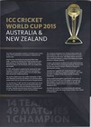 2015 Icc Cricket World Cup Australia And New Zealand Official Stamp Collection