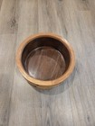 Vtg Hand Turned Two  Wood Bowl Round Wisconsin Hand Made Rustic  Character