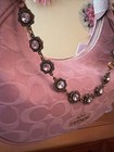 Brand New For Coach Bag Dangling Pink Crystal Rhinestone Hand Made Charm