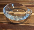 Steuben Crystal Clear Glass Sloping Ashtray David Hills Signed 1950s Euc