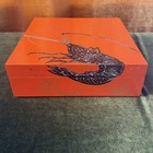 Vintage Japanese Lacquered Box   8 7 8  X 8 7 8  X 3 7 8    very Good     