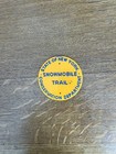 Older New York State Conservation Dept  Metal Snowmobile Trail Sign 4-1 2  Diam