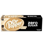 Dr Pepper   Cream Zero Sugar Soda Pop  12 Fl Oz Cans  12 Pack Free Shipping