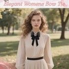 Bow Tie For Women  Ladies  Organza Bowtie With Rhinestone Elegant Womens Black