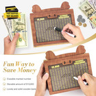 Money Saving Box  10000 Wooden Piggy Bank For Adults Kids  Coin Cash Box Gifts T