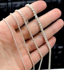 Spiga Wheat Chain Necklace 925 Sterling Silver  italy  All Sizes